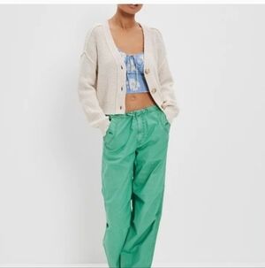 American Eagle Outfitters Cream Button-Up Cardigan